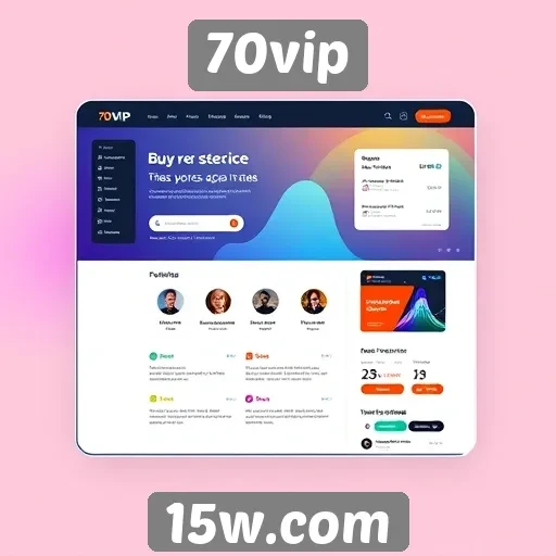 Análise da interface do site 70vip